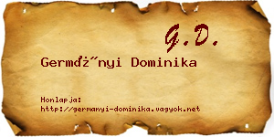 Germányi Dominika névjegykártya